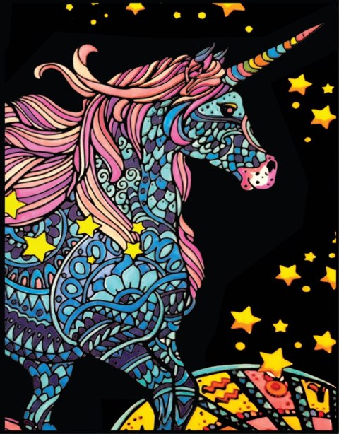 Kolorowanka Welw. A4 Jednorożec Zodiak