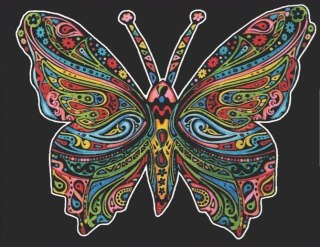 Kolorowanka Welwetowa A4 Motyl