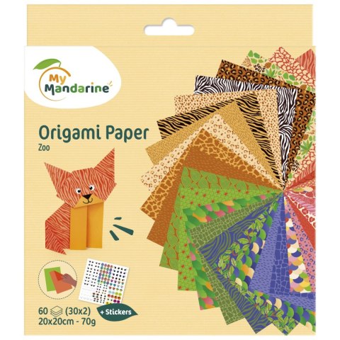 Papier Origami Zoo 20x20cm, 70g