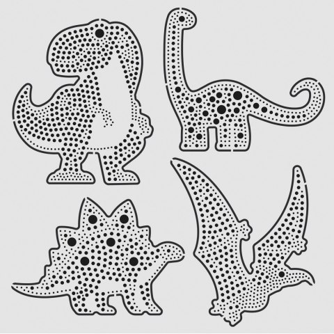 Zestaw do malowania kropkami Dinozaury
