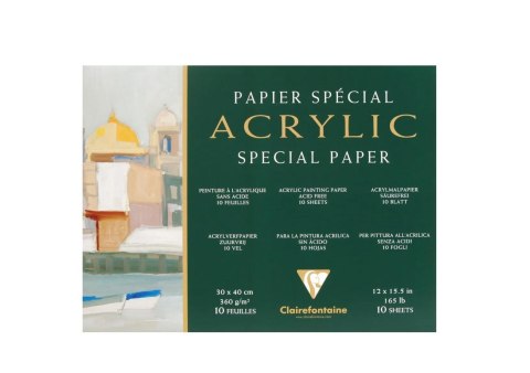 Blok do akryli 30x40 cm, 360g, 10 ark