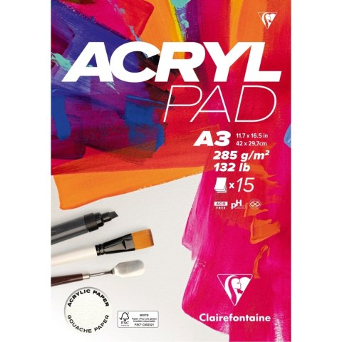 Blok do akryli ACRYLPAD A3, 285g, 15 ark