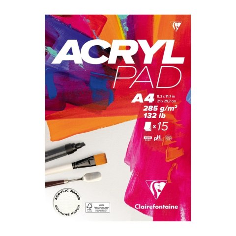 Blok do akryli ACRYLPAD A4, 285g, 15 ark